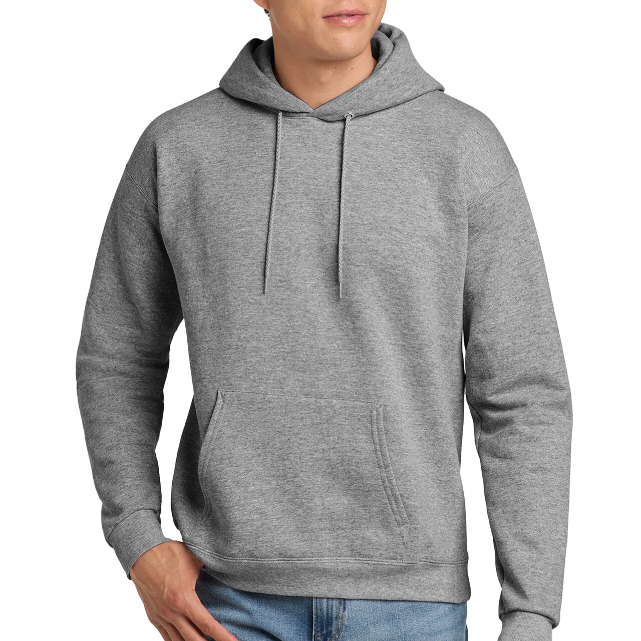Hanes Men's Ecosmart Fleece Hooded Sweatshirt, Ideal for Cricut & Embroidery